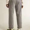 Gray-colored cotton chino pants