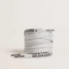 Gray cotton laces with contrasting black logo
