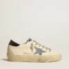 Hi Star in nappa with Swarovski crystal star and dark blue leather heel tab