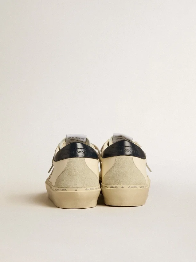 Hi Star in nappa with Swarovski crystal star and dark blue leather heel tab