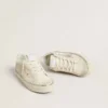 Hi Star in suede with silver metallic leather star and heel tab