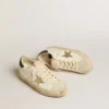 Hi Star with platinum metallic leather star and glitter heel tab