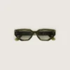 Jamie rectangular sunglasses with green marble effect frame