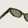 Jamie rectangular sunglasses with green marble effect frame