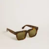Jamie square sunglasses with Havana brown frame