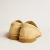 Jerry loafer in ecru waxed suede