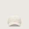 Journey baseball cap in white cotton twill with patch and Golden Goose embroidery