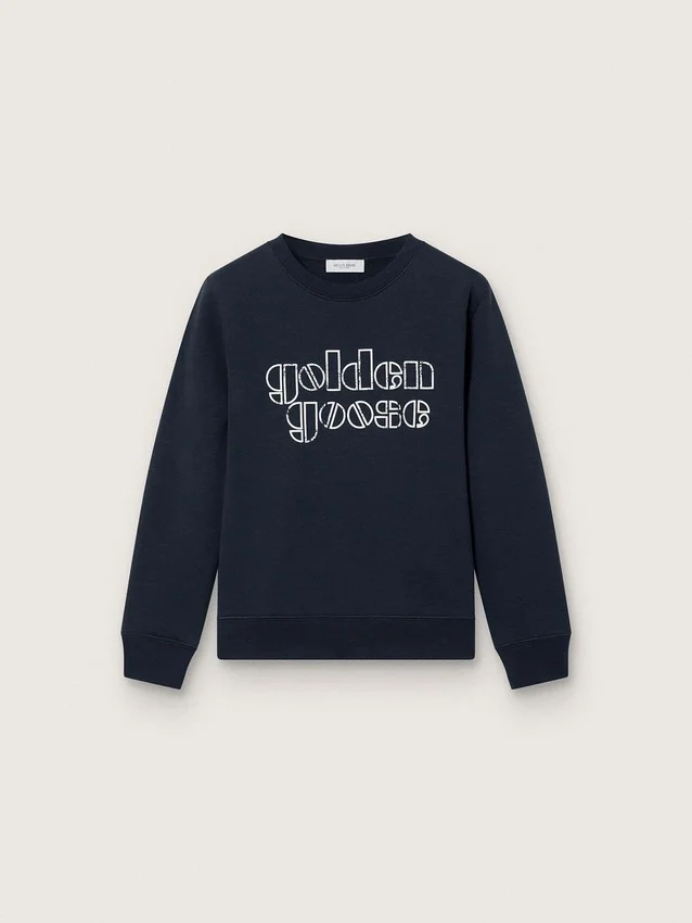 Journey boys’ sweatshirt in blue cotton blend with a contrasting logo
