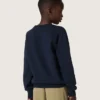 Journey boys’ sweatshirt in blue cotton blend with a contrasting logo