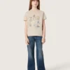 Journey girls’ bootcut jeans in blue denim with gradient rhinestones