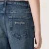 Journey girls’ bootcut jeans in blue denim with gradient rhinestones