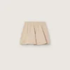 Journey girls’ miniskirt in beige cotton gabardine with print