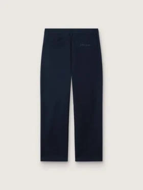 Journey unisex chinos in blue cotton canvas with embroidered logo