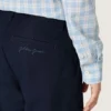 Journey unisex chinos in blue cotton canvas with embroidered logo