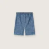 Journey unisex shorts in light blue cotton chambray with embroidered logo