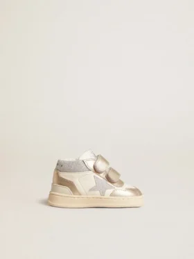June Junior in nappa and metallic leather inserts with glitter star