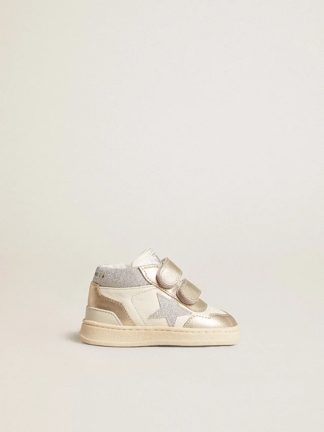 June Junior in nappa and metallic leather inserts with glitter star