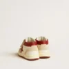 June Junior in nappa and suede with red leather star and heel tab