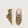 Junior Ball Star in leopard-print pony skin with white leather star and heel tab