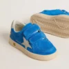 Junior Ball Star in light blue suede with gray nubuck star and heel tab