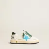 Junior Ball Star with turquoise star and green suede heel tab