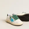 Junior Ball Star with turquoise star and green suede heel tab