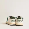 Junior Ball Star with turquoise star and green suede heel tab