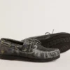 Junior Cruise loafer in black distressed leather