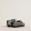 Junior Cruise loafer in black distressed leather