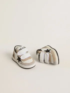 Junior June in nappa with suede inserts and black leather star