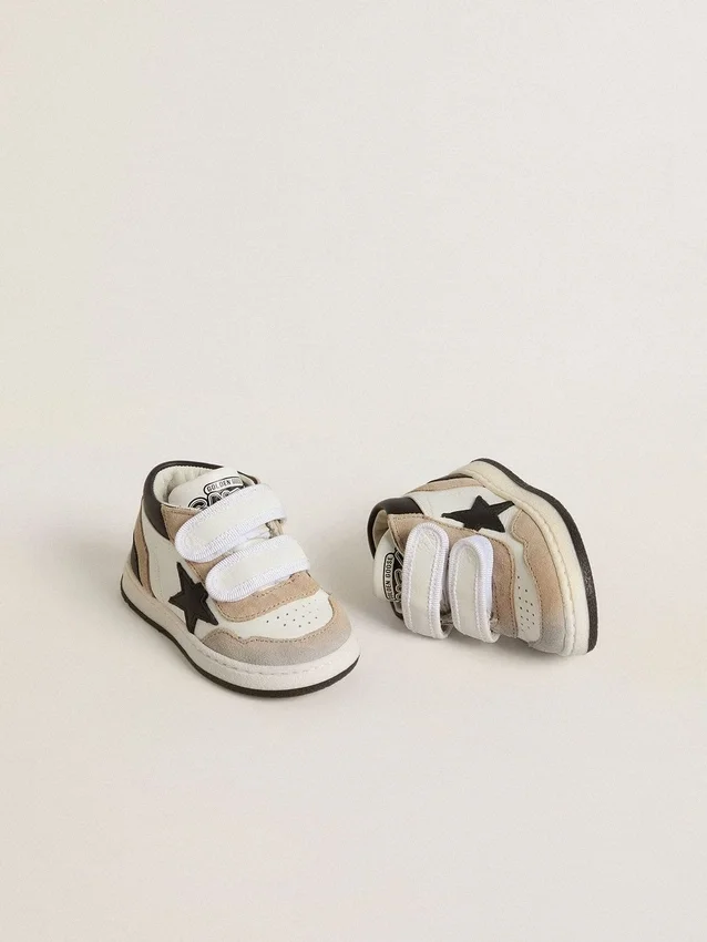Junior June in nappa with suede inserts and black leather star