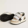 Junior June in nappa with suede inserts and black leather star