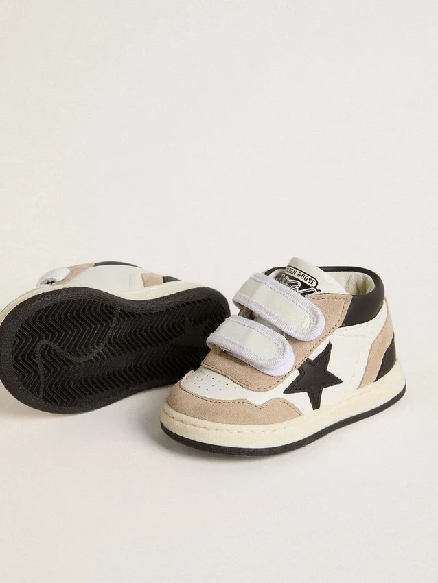 Junior June in nappa with suede inserts and black leather star