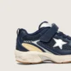 Junior Lightstar in blue leather and mesh with gray leather star