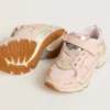 Junior Lightstar in pink leather and mesh with pink leather star
