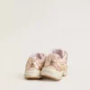 Junior Lightstar in pink leather and mesh with pink leather star