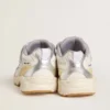 Junior Lightstar in white leather and mesh with white leather star