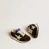 Junior Marathon in black nylon with printed star and leather heel tab