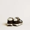 Junior Marathon in black nylon with printed star and leather heel tab