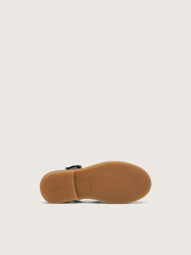 Junior Maxime sandals in navy-blue leather