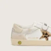 Junior Old School in nappa with leopard-print pony skin star and leather inserts