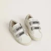 Junior Old School with silver Swarovski crystal heel tab and straps