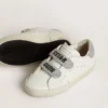 Junior Old School with silver Swarovski crystal heel tab and straps