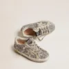 Junior Super-Star with silver glitter and suede details