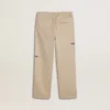 Kids’ beige chino pants with multicolor splashes