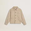 Kids’ beige jacket with multicolor splashes