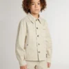 Kids’ beige jacket with multicolor splashes