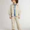 Kids’ beige jacket with multicolor splashes
