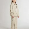 Kids’ beige jacket with multicolor splashes
