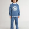 Kids’ blue joggers with embroidery